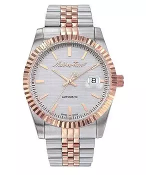 Мужские часы Mathey-Tissot Mathy III из двухцветной нержавеющей стали с белым циферблатом, автоматические H1810ATRA белый