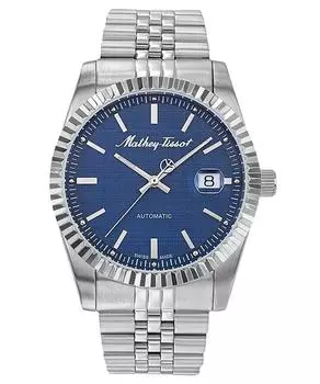 Мужские часы Mathey-Tissot Mathy III из нержавеющей стали с синим циферблатом, автоматические, H1810ATABU синий