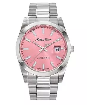 Мужские часы Mathey-Tissot Mathy Sunray Limited Edition из нержавеющей стали с розовым циферблатом, кварцевые H451PK розовый