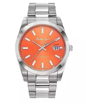 Мужские часы Mathey-Tissot Mathy Sunray Limited Edition из нержавеющей стали с оранжевым циферблатом, кварцевые H451OR оранжевый