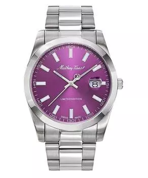 Мужские часы Mathey-Tissot Mathy Sunray Limited Edition из нержавеющей стали с фиолетовым циферблатом, кварцевые H451PU фиолетовый