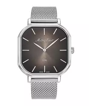 Мужские часы Mathey-Tissot Monsoon Square из нержавеющей стали с черным циферблатом, кварцевые H7917AN чёрный
