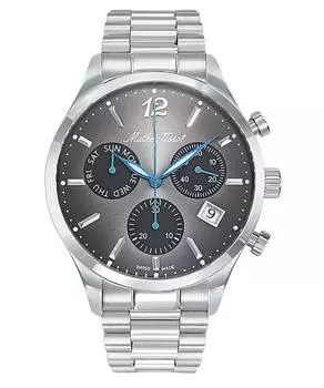 Мужские часы Mathey-Tissot Urban Chrono из нержавеющей стали с черным циферблатом, кварцевые H411CHAN чёрный