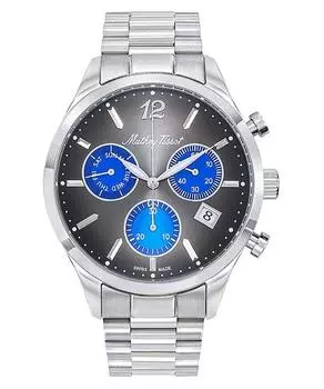 Мужские часы Mathey-Tissot Urban Chrono из нержавеющей стали с черным циферблатом, кварцевые H411CHMB чёрный
