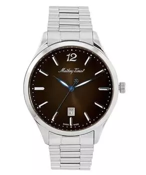 Мужские часы Mathey-Tissot Urban Metal с черным циферблатом, кварцевые H411MAN чёрный