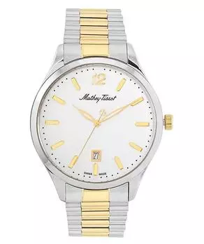 Мужские часы Mathey-Tissot Urban Metal с белым циферблатом, кварцевые H411MBI белый