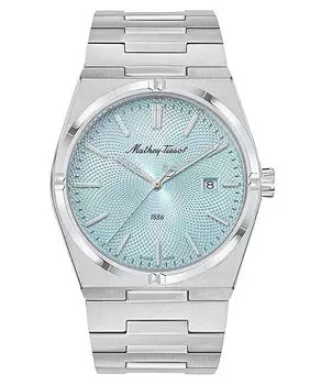 Мужские часы Mathey-Tissot Zeus из нержавеющей стали с синим циферблатом, кварцевые H118SK синий