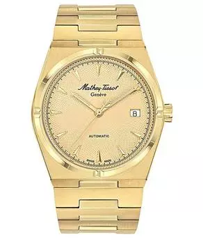 Мужские часы Mathey-Tissot Zeus с циферблатом цвета шампанского из нержавеющей стали с автоматическим механизмом H118ATPDI шампанского