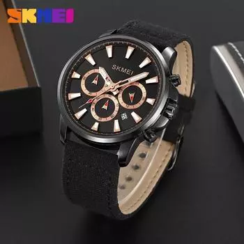 Мужские часы Moment Beauty 2071, повседневные, деловые, с кожаным ремешком, кварцевые, с тремя циферблатами, водонепроницаемые, мужские