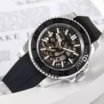 Мужские часы NH70 Автоматические часы для мужчин 3ATM Водонепроницаемые прозрачные наручные часы