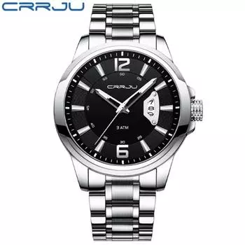 Мужские часы, новые модные кварцевые хронографы со стальным ремешком, набор спортивных наручных часов с календарем для мужчин серебряный