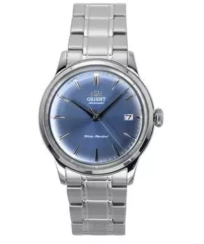 Мужские часы Orient Bambino из нержавеющей стали с голубым циферблатом и автоматическим механизмом RA-AC0M10L синий