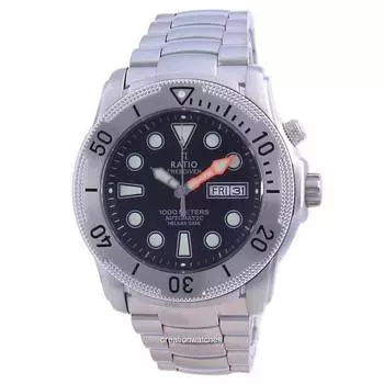 Мужские часы Ratio Free Diver Helium-Safe автоматические 1068MD96-34VA-BLK 1000M чёрный