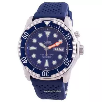 Мужские часы Ratio FreeDiver Helium-Safe 1000M с сапфировым стеклом 1068HA90-34VA-BLU синий