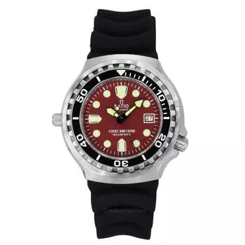 Мужские часы Ratio FreeDiver Version 02 Helium Safe 1000M Sapphire Quartz Red Dial 1038EF102V-RED-V02 красный