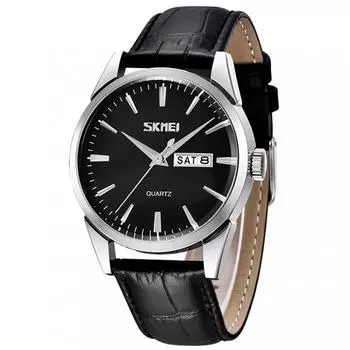 Мужские часы с черным кожаным ремешком, деловые, классические, наручные, мужские, водонепроницаемые, кварцевые, аналоговые, стильные, повседневные, простые, дата, день недели, легкие, мужские