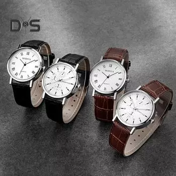 Мужские часы с хронографом, повседневные аналоговые кварцевые часы, кварцевые часы с ремешком, наручные часы, подарок для парня, отца A черный белый