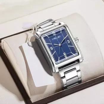 Мужские часы с календарем Простые водонепроницаемые кварцевые часы Подарочные часы для праздника Подарок на день рождения белый