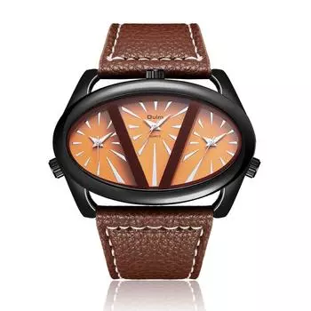 Мужские часы с овальным циферблатом, сетчатым браслетом, тремя циферблатами, люминесцентными стрелками, модные, трендовые, спортивные наручные часы