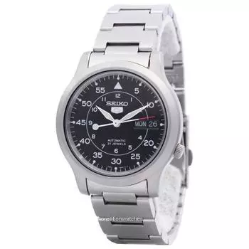 Мужские часы Seiko 5 Automatic SNK809 SNK809K1 SNK809K 21 Jewels чёрный