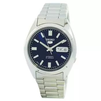 Seiko 5 Автоматические мужские часы с 21 камнем, японское производство SNXS77 SNXS77J1 SNXS77J синий