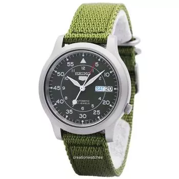 Мужские часы Seiko 5 Military Automatic Nylon SNK805K2 зелёный