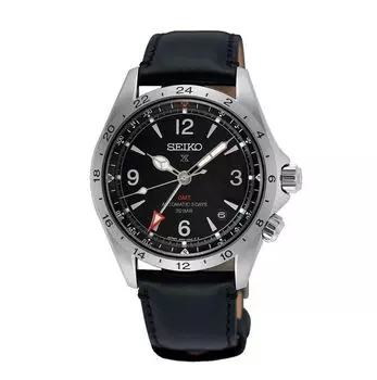 Мужские часы Seiko Prospex Alpinist SPB379J1 с автоматическим механизмом GMT 39,5 мм, произведенные в Японии чёрный