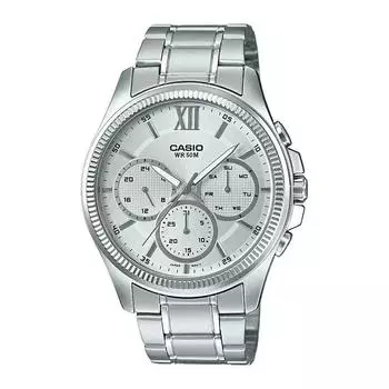 Мужские часы серебристые с несколькими циферблатами, Silver Multi-Dial Men s Watch, Casio