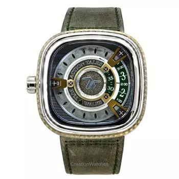 Мужские часы Sevenfriday M-Series с кожаным ремешком и поддержкой NFC, коричневым циферблатом, автоматические M2/05 SF-M2-05 коричневый