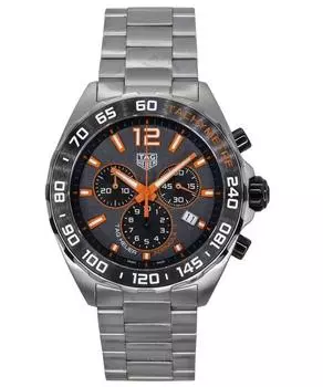 Мужские часы Tag Heuer Formula 1 Chronograph из нержавеющей стали с серым циферблатом, кварцевые, для дайвинга CAZ101AH.BA0842 200M серый