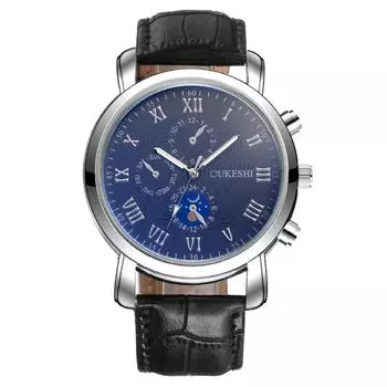 Мужские часы Three Eyes of The Moon, кварцевые часы с ремешком для мужчин