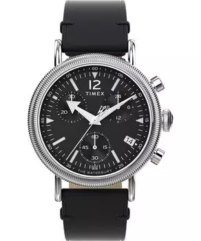 Мужские часы Timex Waterbury Traditional 40 мм, черный/черный/серебристый оттенок/хронограф.