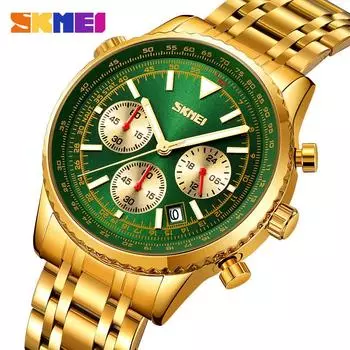 Мужские часы водонепроницаемые светящиеся наручные часы кварцевые часы из нержавеющей стали для мужчин подарочные мужские часы хронограф серебряный/белый