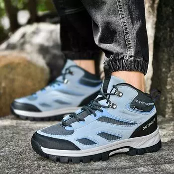 Мужские черные армейские ботинки, рабочие ботинки для пустыни, высокие походные ботинки большого размера EU: 40 чёрный