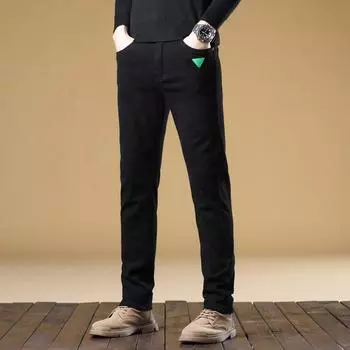 Мужские черные джинсы скинни, роскошные эластичные джинсы, мужские джинсовые брюки, джинсы прямого кроя, размер 28-36 TP703 27 чёрный