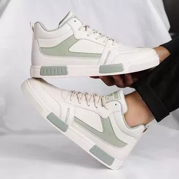 Мужские черные кроссовки для скейтбординга, уличные кроссовки, студенческие высокие баскетбольные кроссовки, большой размер EU: 39 чёрный