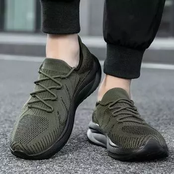 Мужские черные кроссовки для бега, повседневные мужские носки для ходьбы, мокасины EU: 39 чёрный