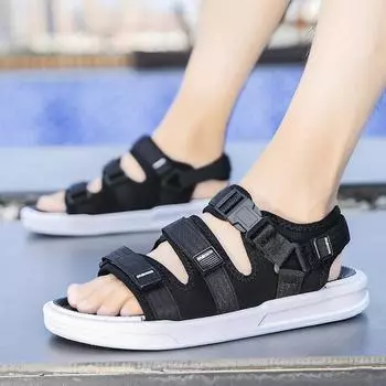 Мужские черные сандалии Модные летние сандалии для мужчин 39