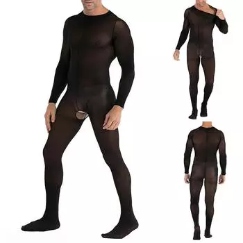 Мужские чулки боди аксессуары без промежности комбинезон на все тело