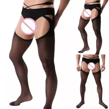 Мужские чулки Sissy Body Колготки Sheer Mesh Ключевые слова Тег