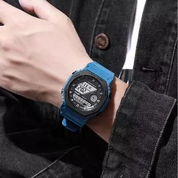 Мужские цифровые часы TPW, модные спортивные мужские наручные часы, мужские часы со светодиодным дисплеем армия зеленый