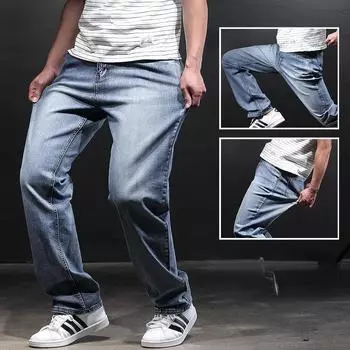 Мужские деловые эластичные мужские джинсы, модные прямые универсальные джинсовые длинные свободные брюки, модные свободные брюки 29 синий