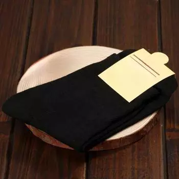 Мужские деловые носки, черные дышащие териленовые носки для впитывания пота, деловые носки для мужчин, размер США(6.5-11) Модный аксессуар EUR39-45 (US 6.5-11) чёрный