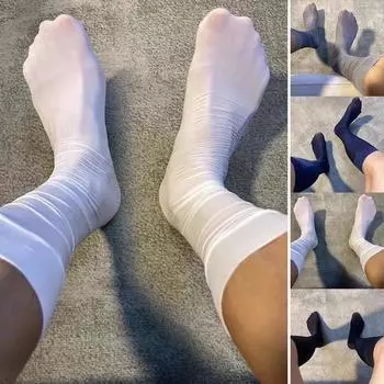 Мужские деловые носки Носки Нейлоновые прозрачные ультратонкие рабочие носки синий