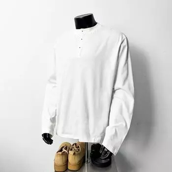Мужские деловые повседневные футболки Мужские футболки с длинным рукавом Весенние повседневные мужские футболки Высококачественные мужские топы Классическая одежда Мужские футболки M серый