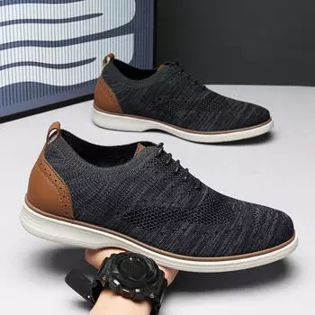 Мужские деловые повседневные туфли на шнуровке, легкие, нескользящие, с мягкой подошвой, широкая подошва, европейский размер 45 40 чёрный