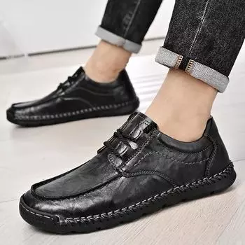Мужские деловые туфли на шнуровке, модные, высококачественные, офисные туфли из натуральной кожи, оксфорды, дизайнерская обувь, мокасины, туфли для офиса 6.5