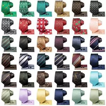 Мужские дизайнерские галстуки из 100% шелка, синий, красный, розовый, однотонный галстук, классический комплект свадебных галстуков N-3278