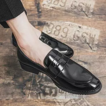 Мужские дизайнерские лакированные кожаные туфли-оксфорды Smile Casual Classic Shoes Business Luxury Dress Office Shoes для мужчин Мужские кроссовки на плоской подошве 38