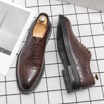 Мужские дизайнерские повседневные кожаные туфли на плоской подошве, деловые оксфорды, роскошные итальянские туфли для мужчин, свадебные туфли-лоферы 6